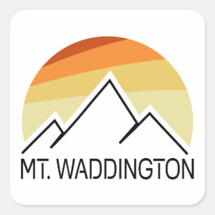 Mt. Waddington British Columbia Retro Square Sticker