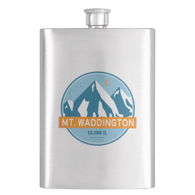 Mt. Waddington British Columbia Stars Moon Hip Flask (Front)