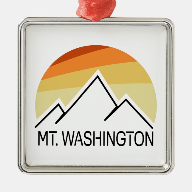 Mt. Washington Retro Metal Ornament (Front)