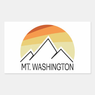 Mt. Washington Retro Rectangular Sticker