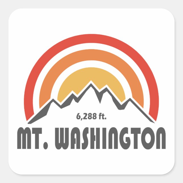 Mt. Washington Square Sticker (Front)