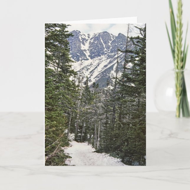 Mt Washington Winter Trail Holiday Card (Front)