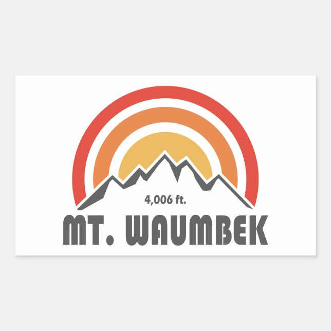 Mt. Waumbek New Hampshire Rectangular Sticker (Front)