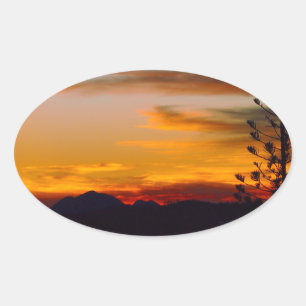 Mt Wheeler sunset oval sticker