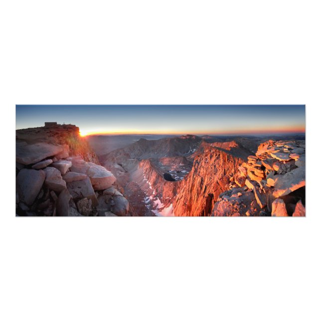Mt Whitney and Pinnacles Sunrise - John Muir Trail Photo Print (Front)