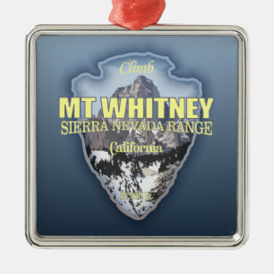 Mt Whitney (arrowhead) Metal Ornament