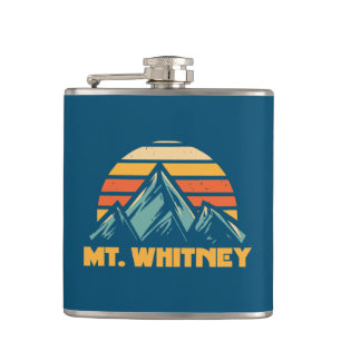 Mt. Whitney California Retro Turquoise Hip Flask