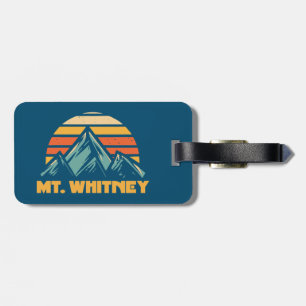 Mt. Whitney California Retro Turquoise Luggage Tag