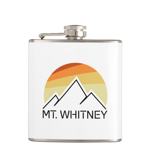 Mt. Whitney Retro Hip Flask (Front)