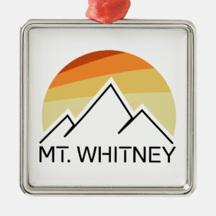 Mt. Whitney Retro Metal Ornament