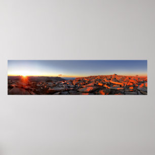 Mt Whitney Sunset Panorama - John Muir Trail Poster