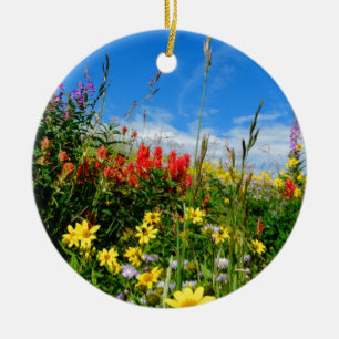Mt. Wildflowers Ceramic Tree Decoration