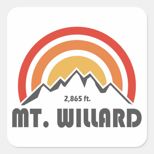 Mt. Willard New Hampshire Square Sticker (Front)