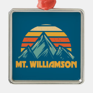 Mt. Williamson California Retro Turquoise Metal Ornament