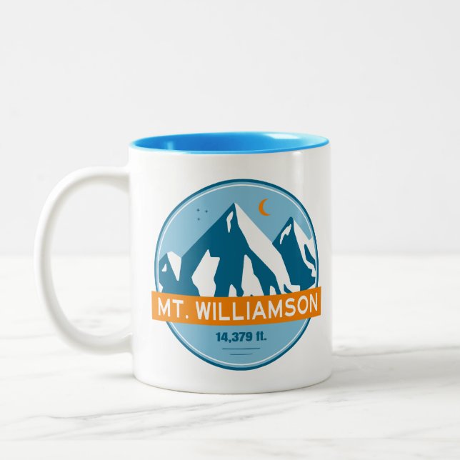 Mt. Williamson California Stars Moon Two-Tone Coffee Mug (Left)