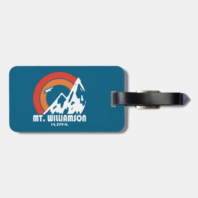 Mt. Williamson California Sun Eagle Luggage Tag (Back Horizontal)