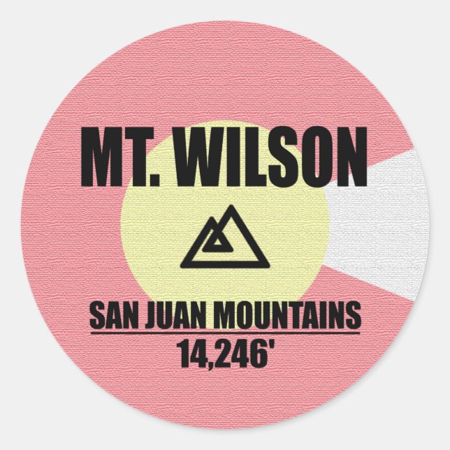 Mt. Wilson Classic Round Sticker (Front)