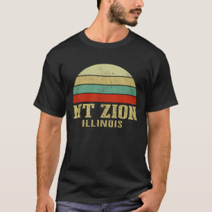 MT-ZION ILLINOIS Vintage Retro Sunset T-Shirt