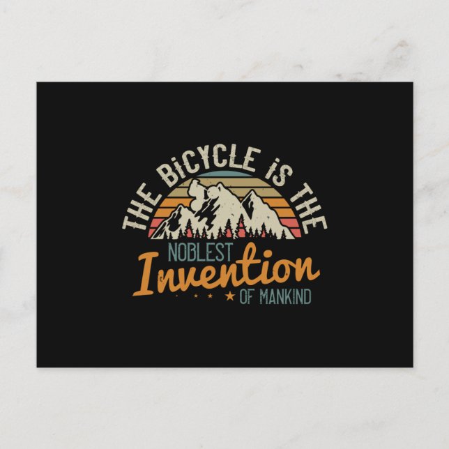 MTB - Bicycle Is The Noblest Invention Postcard (Front)