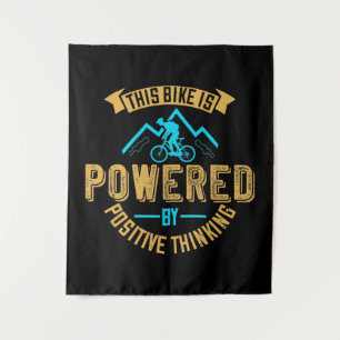 MTB Bike Is Powered By Positive Thinking Tapestry