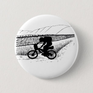 MTB Bikepacking wild camping bivvying 6 Cm Round Badge