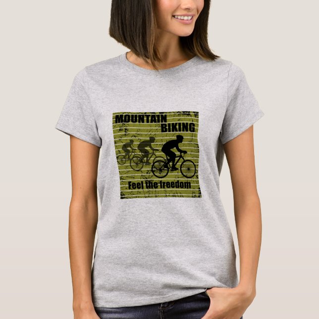 MTB Downhill Bicycle Rider - Mountain Biking T-Shirt (Front)