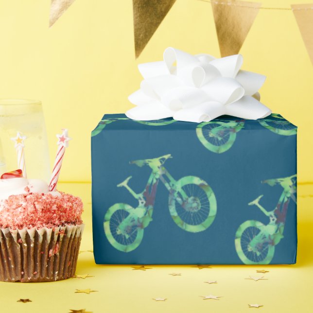 MTB Downhill Bike Offroad Sport Xtreme  Wrapping Paper (Birthday Party)