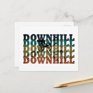 MTB Downhill Mountain Bike Holiday Postcard