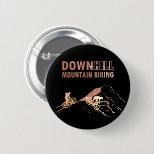 MTB Downhill Mountain Biking 6 Cm Round Badge