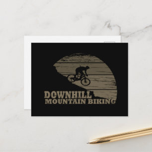 MTB Downhill Mountain Biking Holiday Postcard