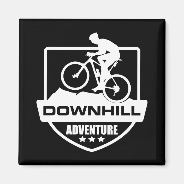 Mtb Downhill Mountain Biking Magnet (Front)