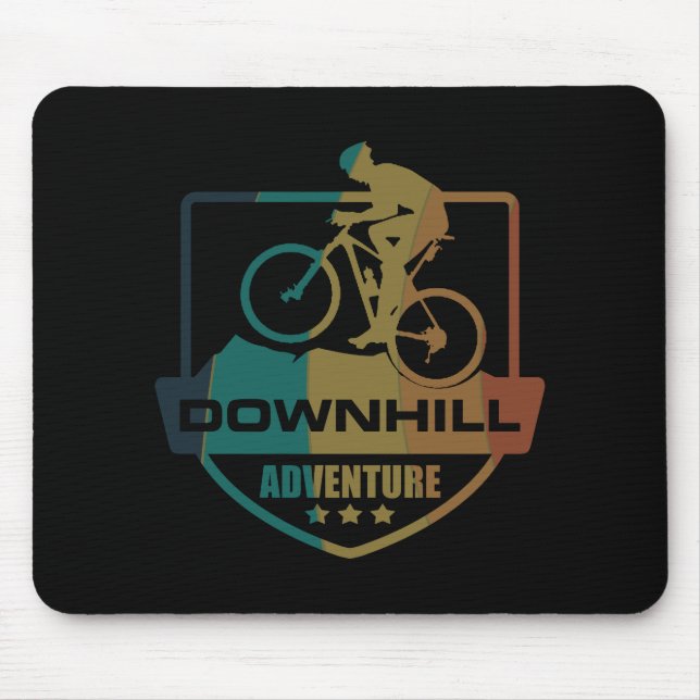 Mtb Downhill Mountain Biking Mouse Pad (Front)