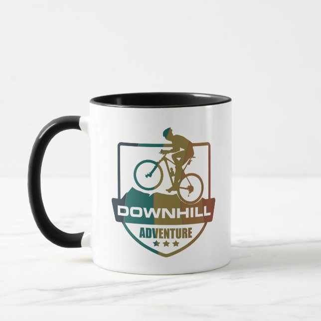 Mtb Downhill Mountain Biking Mug (Left)