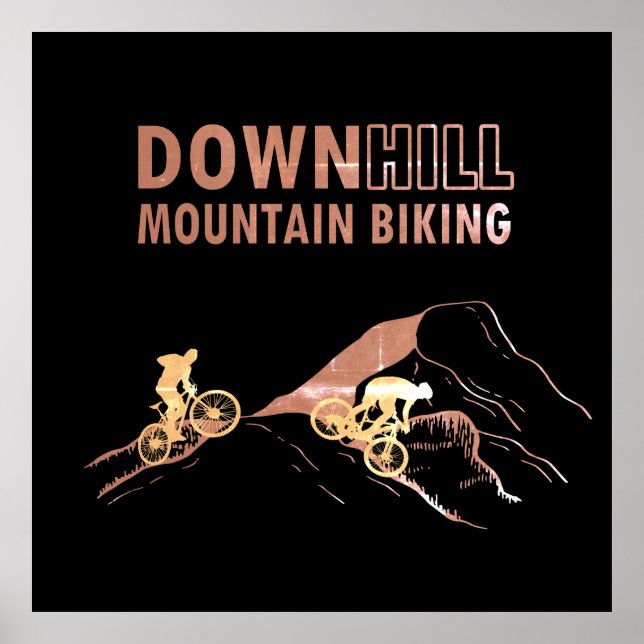MTB Downhill Mountain Biking Poster (Front)