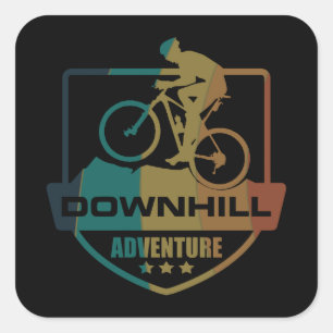 Mtb Downhill Mountain Biking Square Sticker
