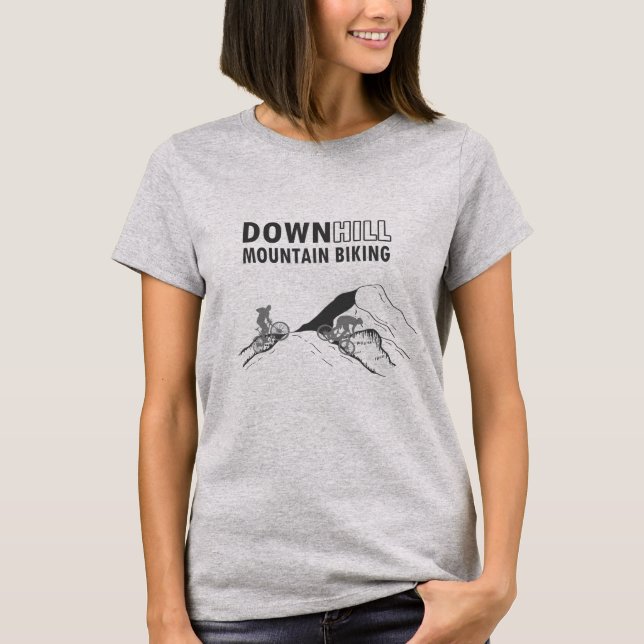 MTB Downhill Mountain Biking T-Shirt (Front)