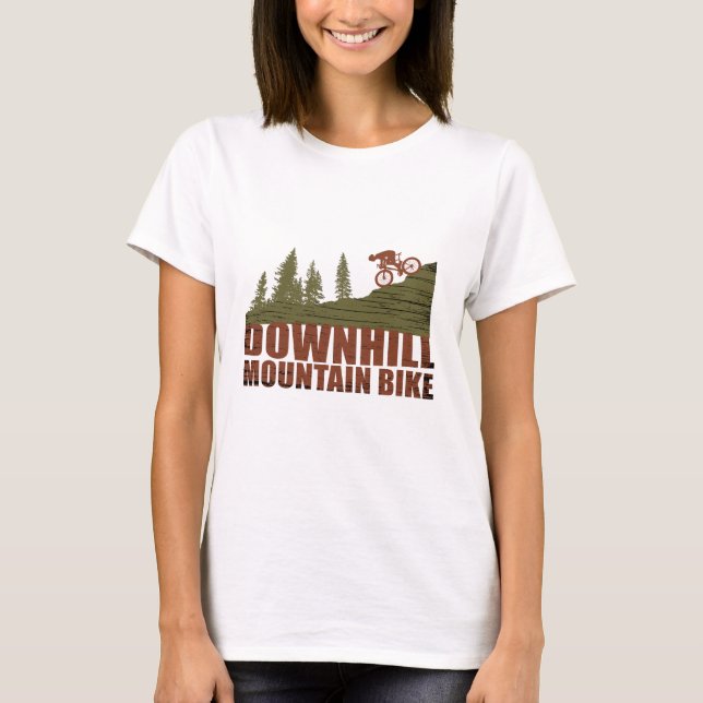 MTB Downhill Mountain Biking T-Shirt (Front)
