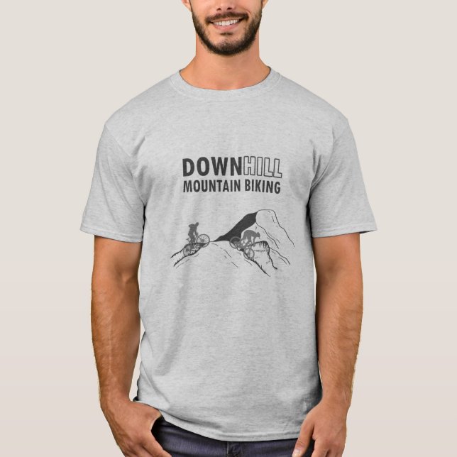 MTB Downhill Mountain Biking T-Shirt (Front)