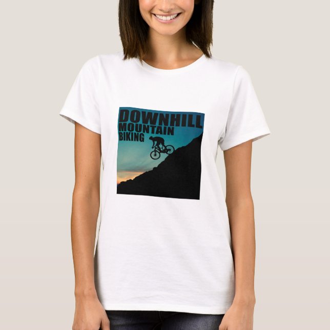 MTB Downhill Mountain Biking T-Shirt (Front)