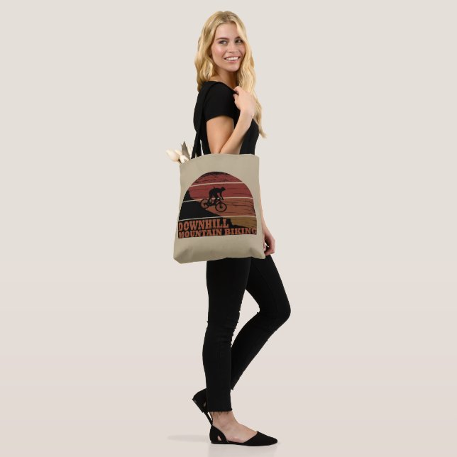 MTB Downhill Mountain Biking Tote Bag (On Model)