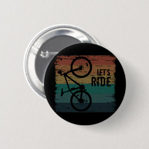 MTB Downhill - Vintage Mountain Biking 6 Cm Round Badge