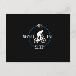 Mtb Eat Sleep Repeat Gift Mountain Bikers Postcard