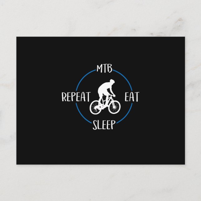 Mtb Eat Sleep Repeat Gift Mountain Bikers Postcard (Front)