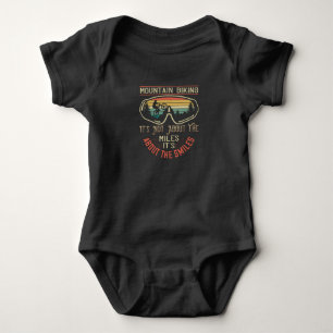MTB -It's Not About The Miles But Smiles Baby Bodysuit