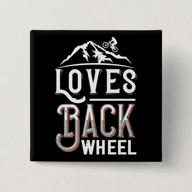 MTB - Loves Back Wheel 15 Cm Square Badge (Front)