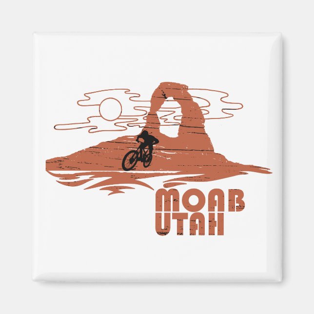 Mtb Moab - Utah Mountain biking Magnet (Front)