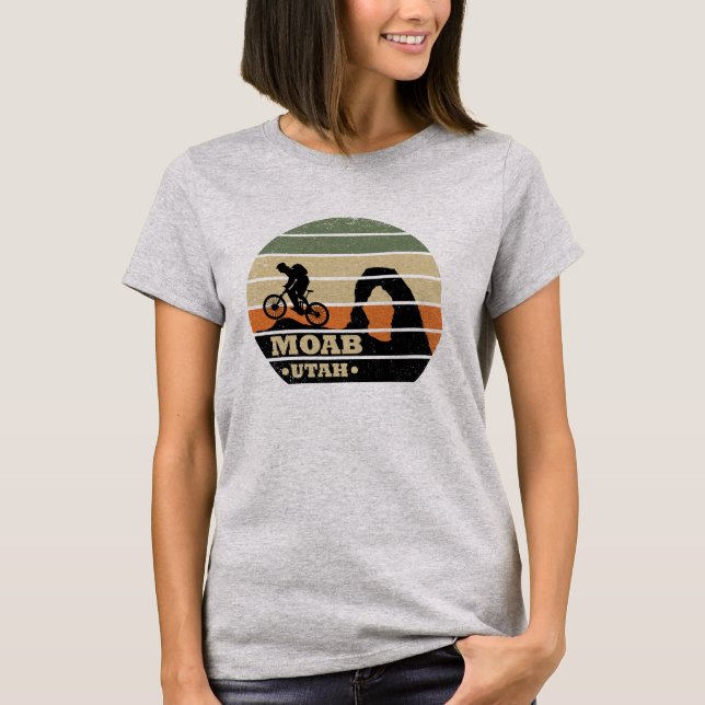 Mtb Moab - Utah Mountain Biking T-Shirt (Front)