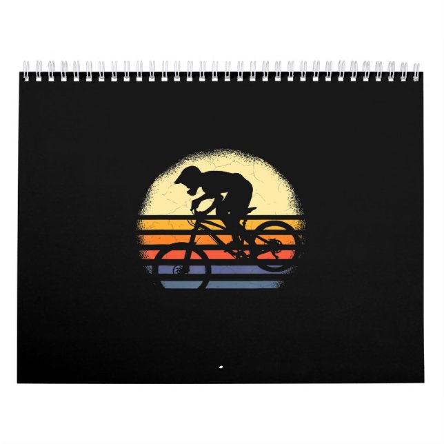 MTB Mountain Bike Bicycle Rider Downhill Vintage Calendar (Cover)