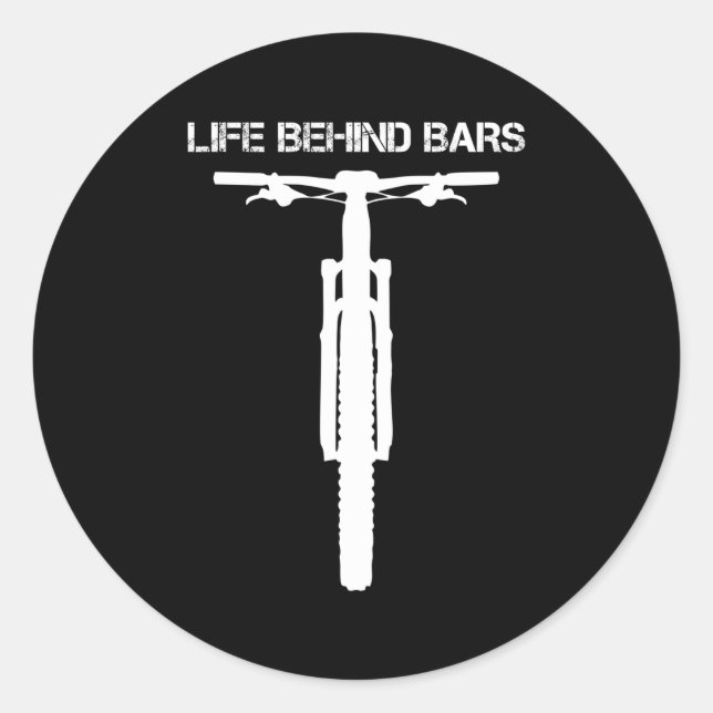 Mtb Mountain Bike Classic Round Sticker (Front)