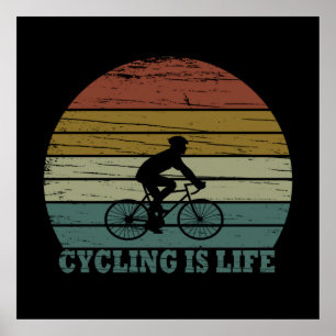 Mtb Mountain Biking Funny Cycling Poster